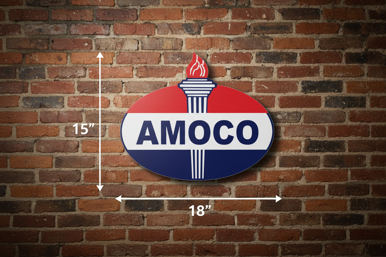 Amoco Metal Sign - Image 2