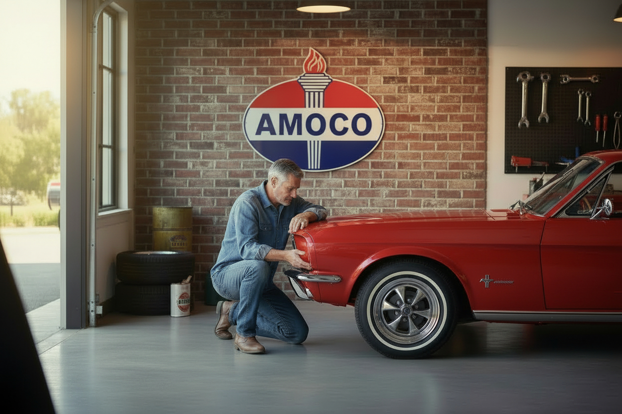 Amoco Metal Sign - Image 4