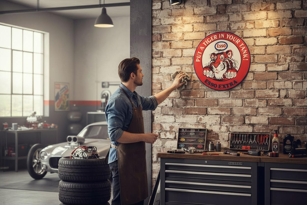 Esso Tiger Metal Sign - Image 4