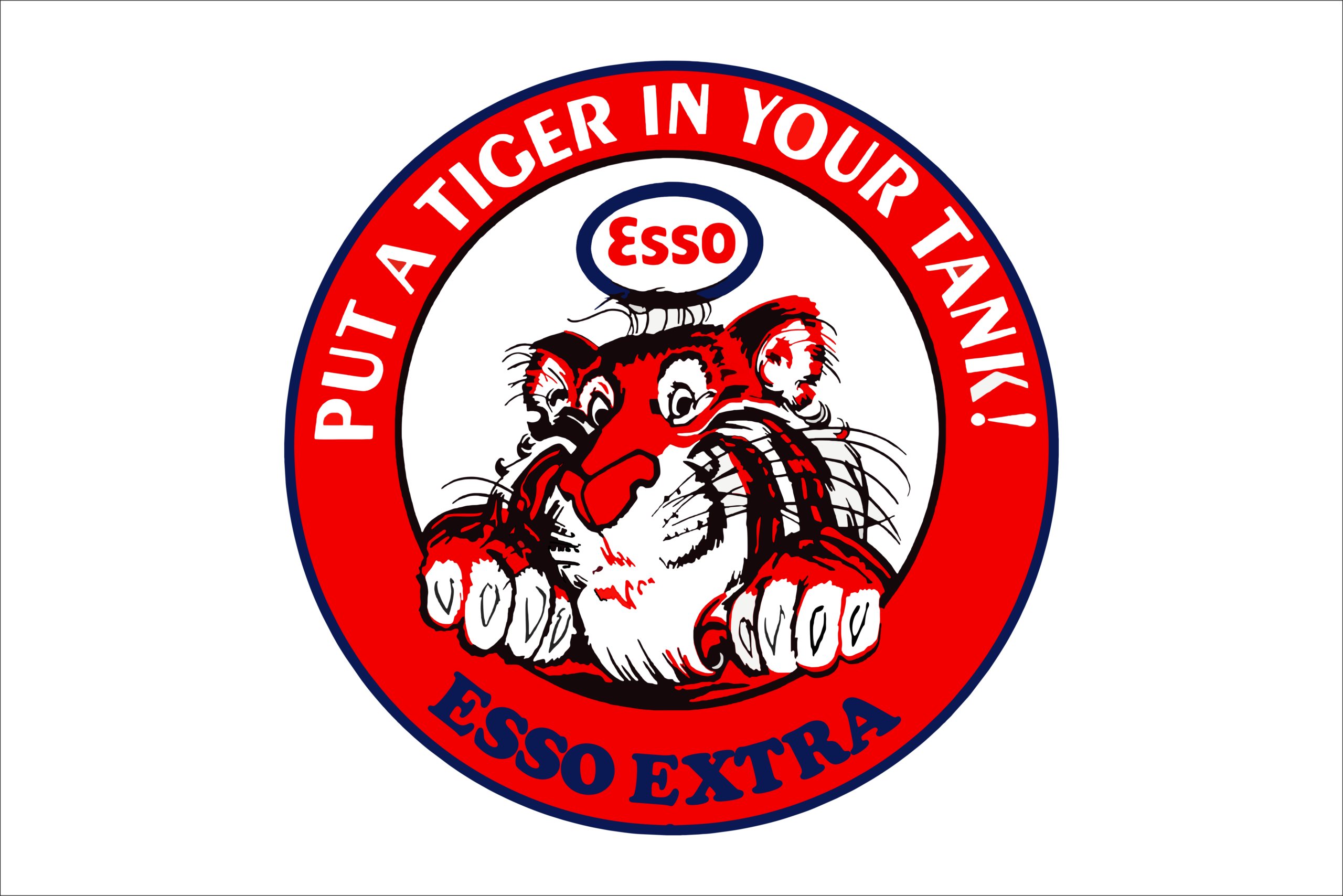 Esso Tiger Metal Sign