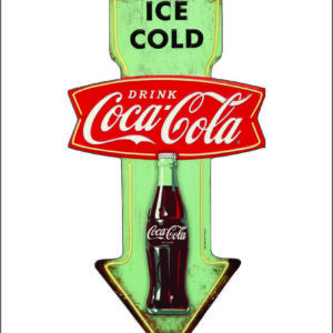 Coca Cola Arrow Steel Retro Reproduction 20" Sign